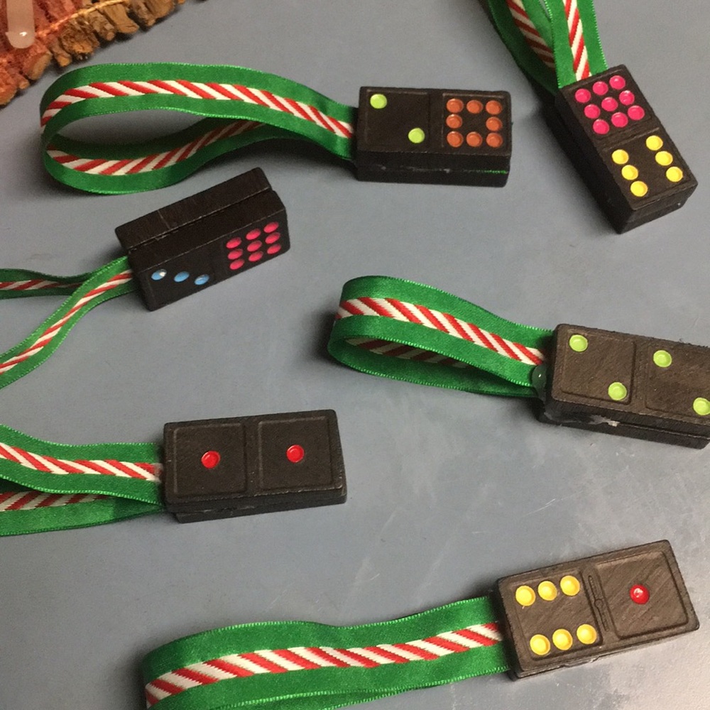 Holiday Dominoes Ornaments